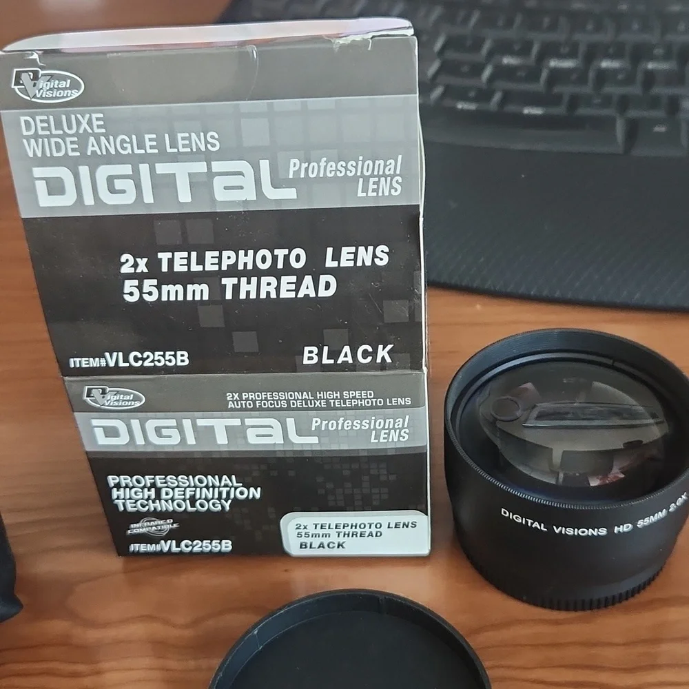 2x Telephoto Lens 55mm Thread for DSLR Camera